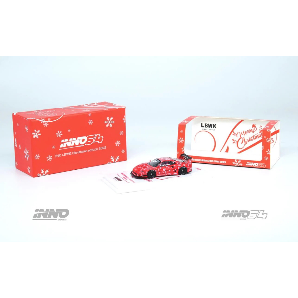 INNO64 F40 LBWK CHRISTMAS EDITION 2023 LBWK SPECIAL EDITION UNSEALED RED ADA MINUS BOX LUAR