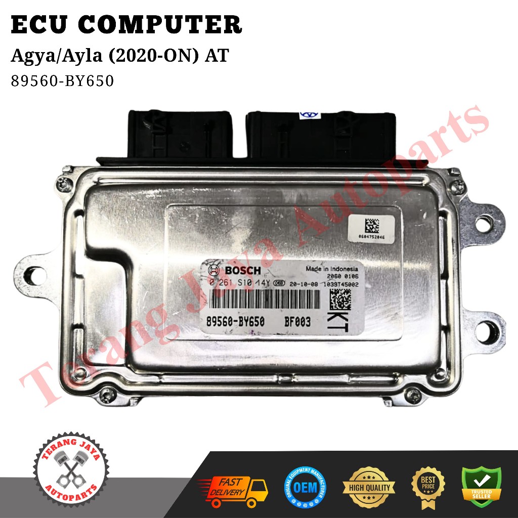 ECU Computer/Engine Control Unit Agya/Ayla TRD (2020-ON) AT 89560-BY650 ASLI
