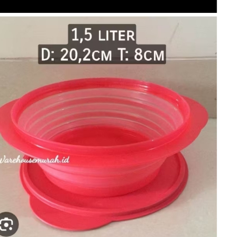 Go flex round 1,5L wadah tupperware