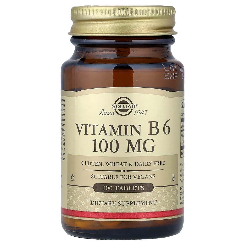 Solgar Vitamin B6 25 50 100 mg 100 Tablets