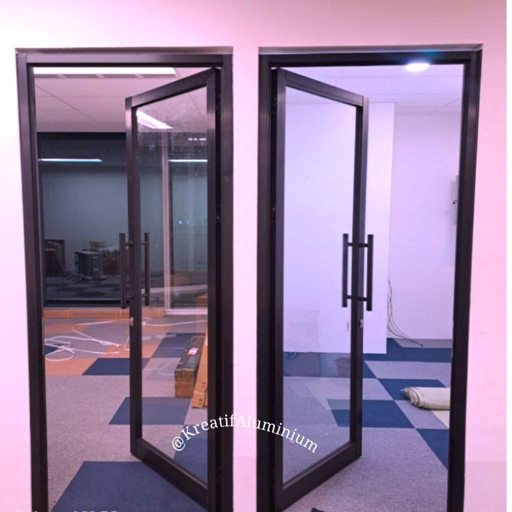 PINTU ALUMINIUM & KACA / KUSEN ALUMINIUM | COSTUM UKURAN, BAHAN & MODEL