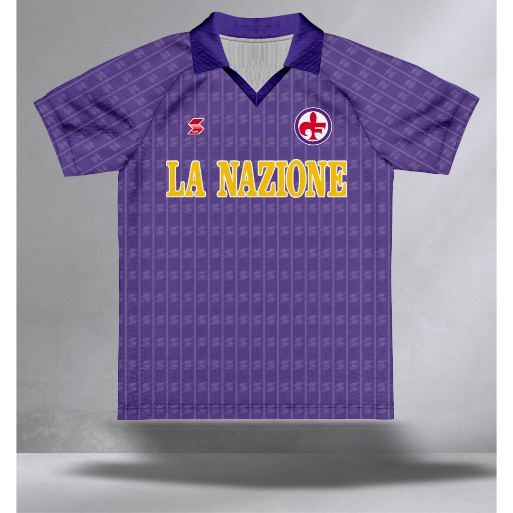 JERSEY FANTASY//BAJU BOLA RETRO// JERSEY CASUAL//FIORENTINA JERSEY RETRO//FULLPRINTING | JERSEY RETR