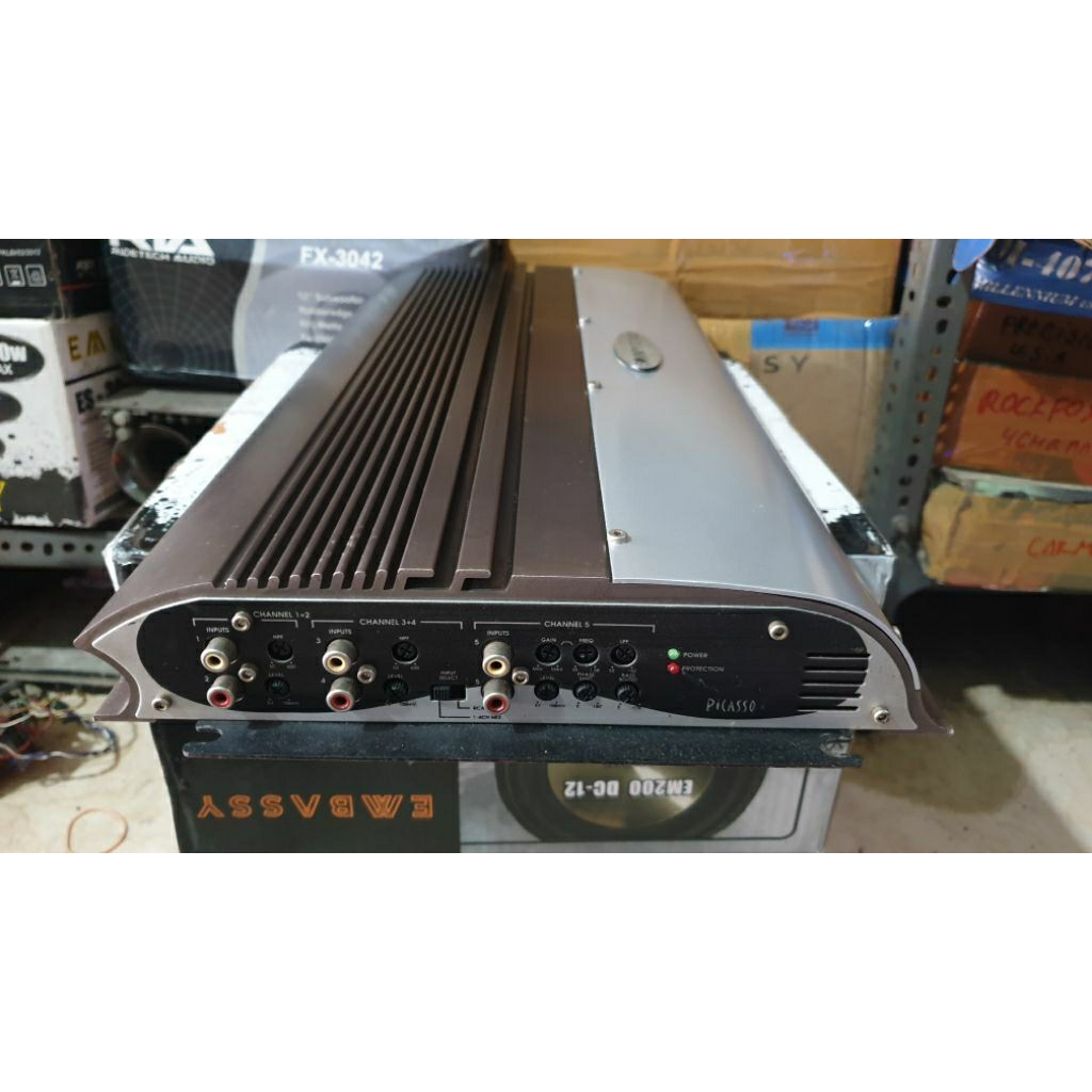 power amplifier mobil 5channel soundstream picasso second bekas normal siap pakai