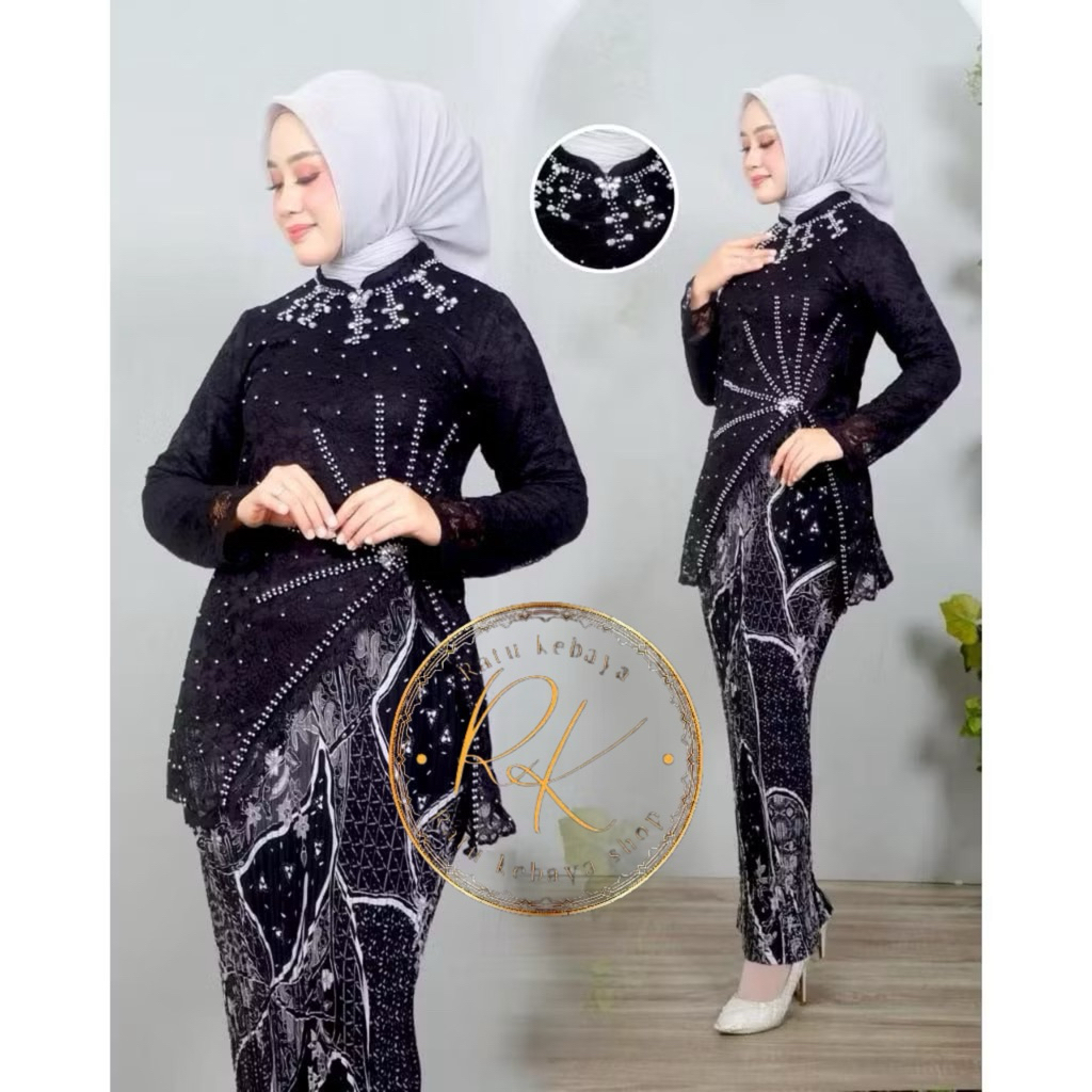 SETELAN KEBAYA KURUNG MELAYU TAFETA PAYET // KEBAYA KURUNG TAFETA PAYET // BAJU KURUNG TAFETA // BAJ