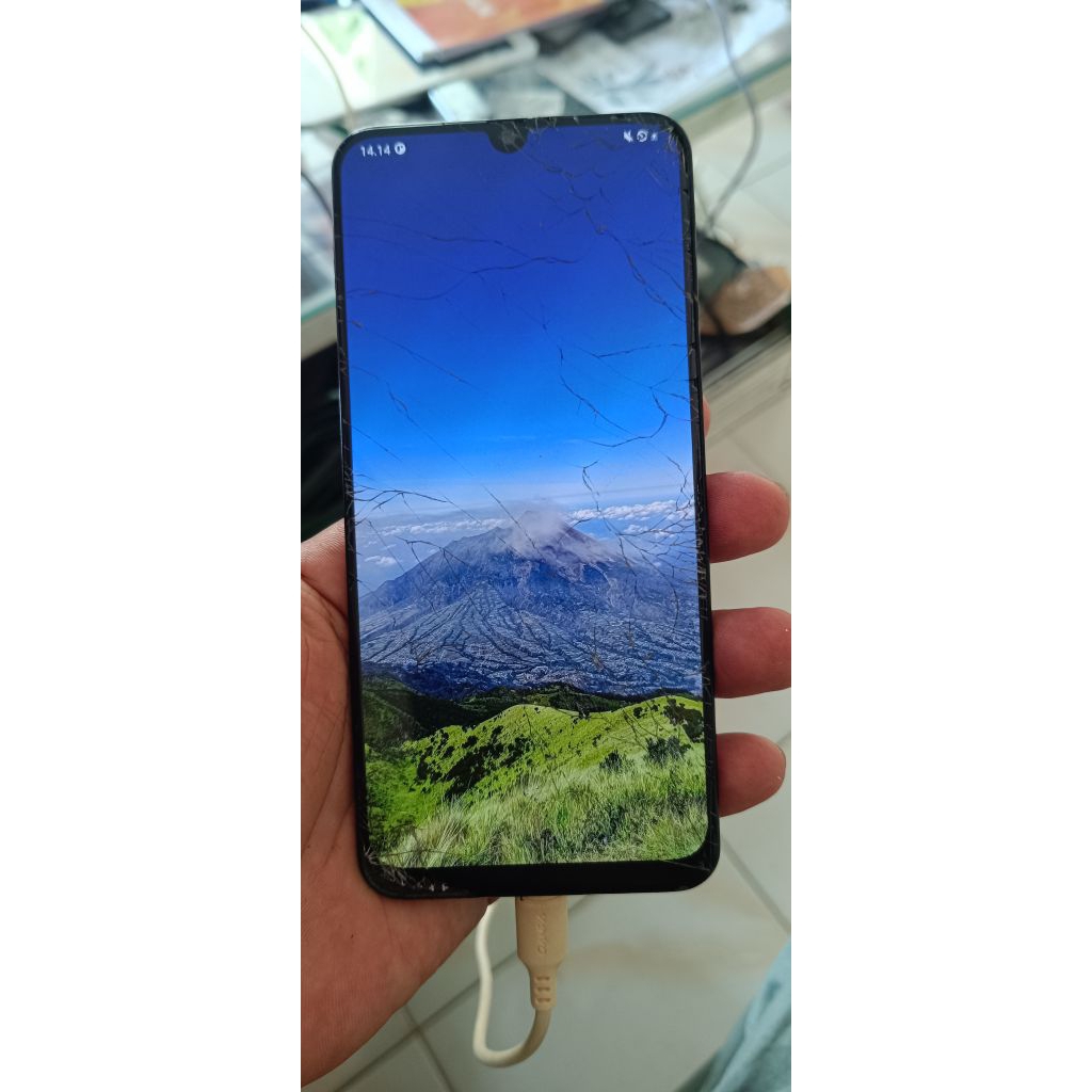 lcd samsung A50 A30 AMOLED normal retak fingerprint on