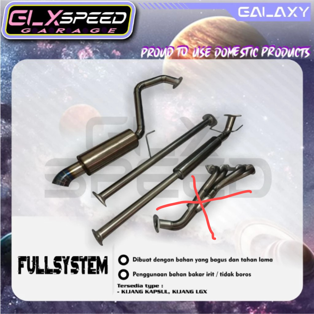 KNALPOT FULLSYSTEM TANPA HEADER KIJANG KAPSUL/LGX SOLAR/BENSIN - SOLAR