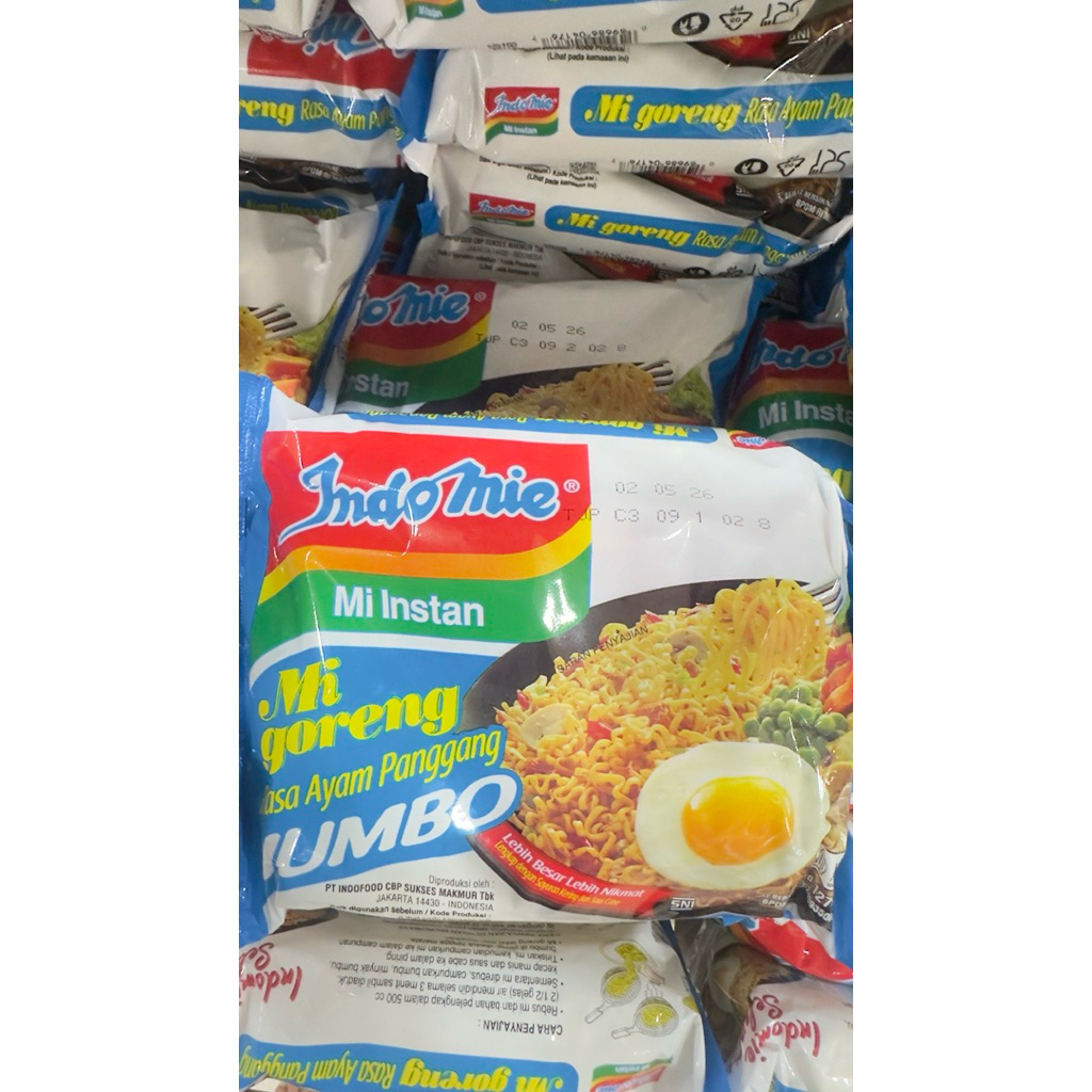 INDOMIE MIE GORENG RASA AYAM PANGGANG JUMBO/INDOMIE GORENG JUMBO RASA AYAM PANGGANG/INDOMIE GORENG