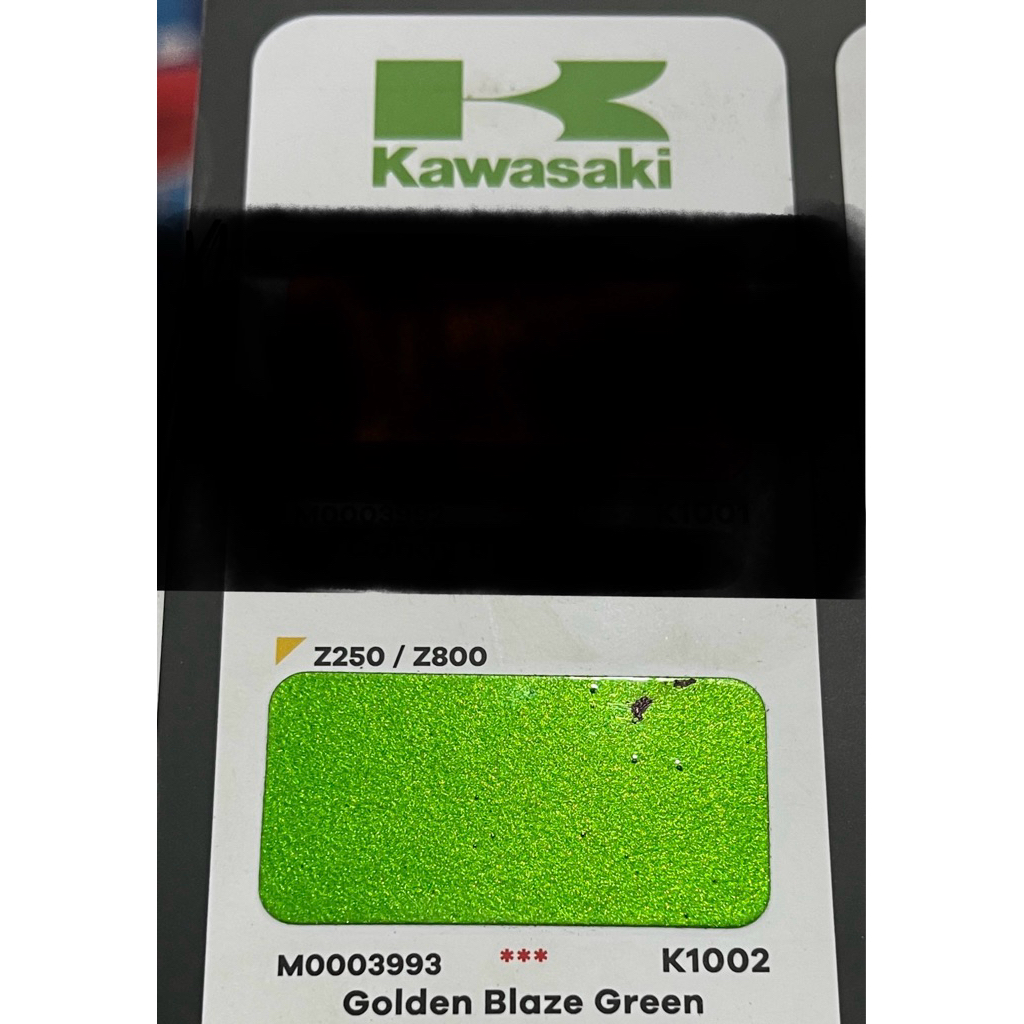 HIJAU METALIK KAWASAKI  NINJA . GOLDEN BLAZE GREEN . NINJA RR . Z250. Z800. Cat pu warna hijau metal