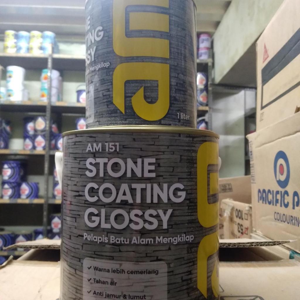 COATING BATU ALAM AM 151 GLOSSY AM 152 NATURAL AM 153 HITAM 1Liter - 151 glossy, 1 liter