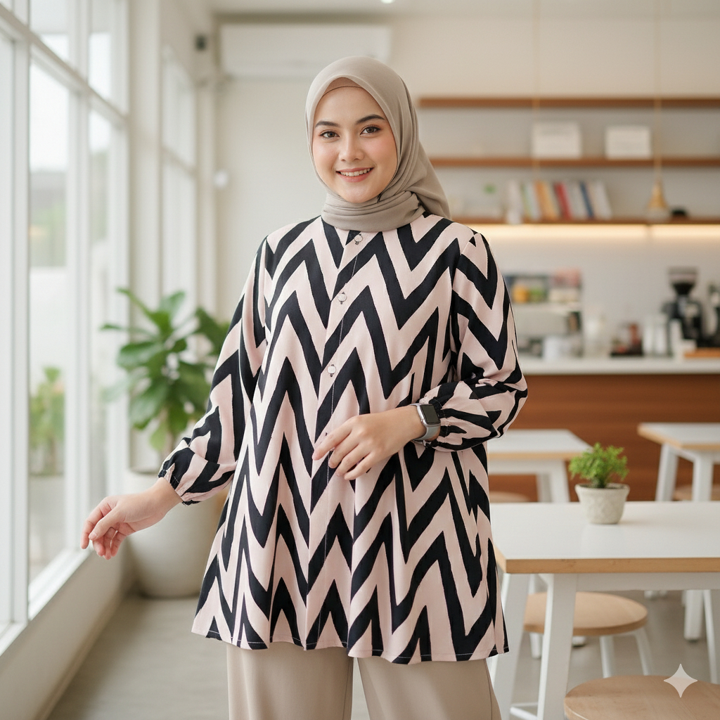 Atasan Rayon Motif/Kemeja Rayon Motif/Atasan Ruffle Motif/Kemeja Floral/Atasan Autumn/Korean Look