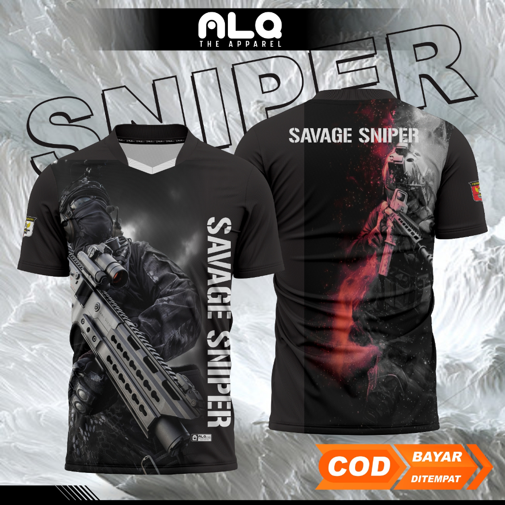 ALQ042 // Baju Berburu Desain Full Printing | Jersey Perbakin | Baju Sniper | Kaos Jersey Perbakin