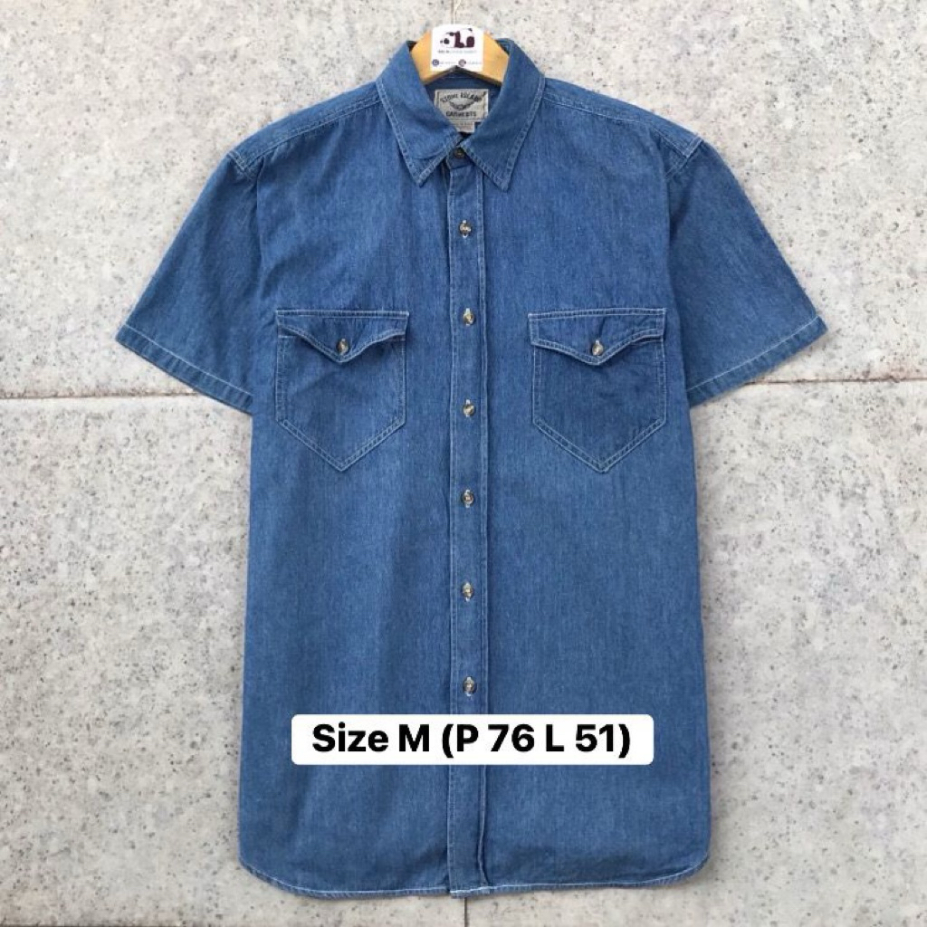 Kemeja Denim Stone Island Garments
