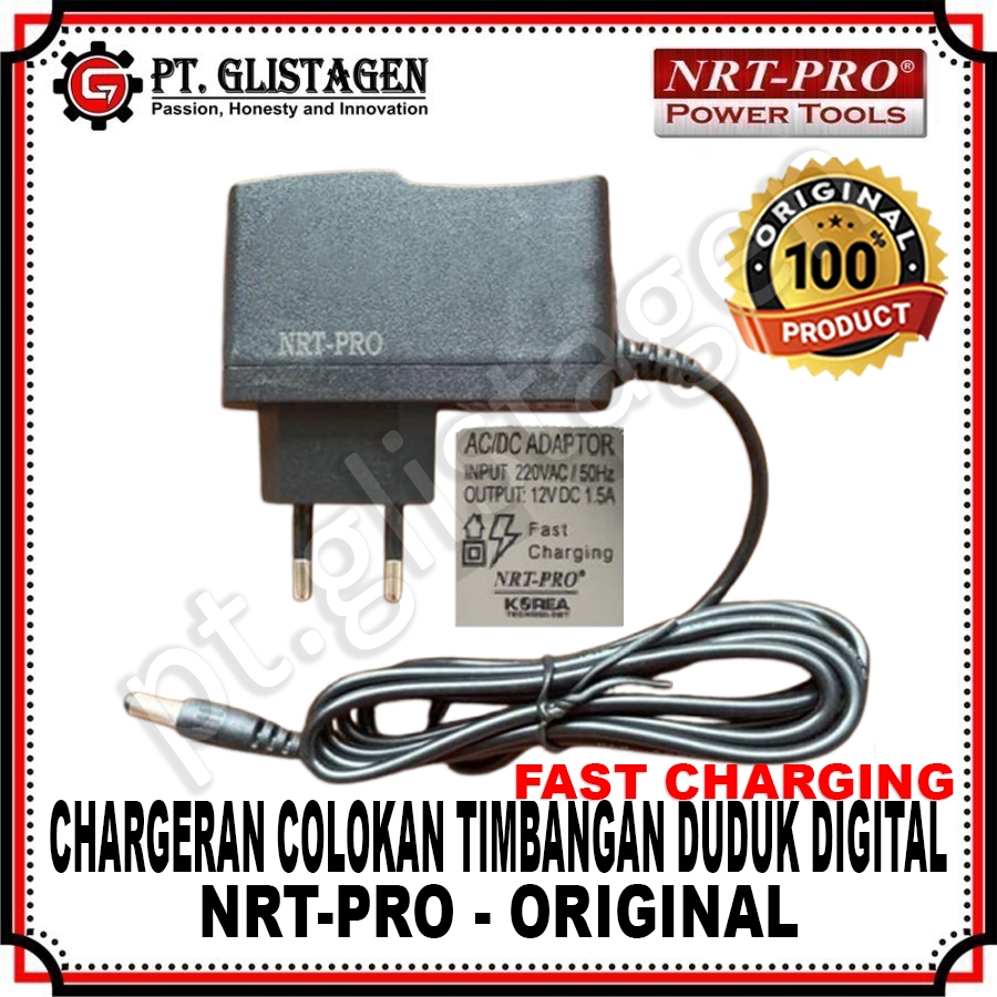 Charger / Chargeran / Colokan Timbangan Duduk Digital 40 KG 150 KG ( ORIGINAL )