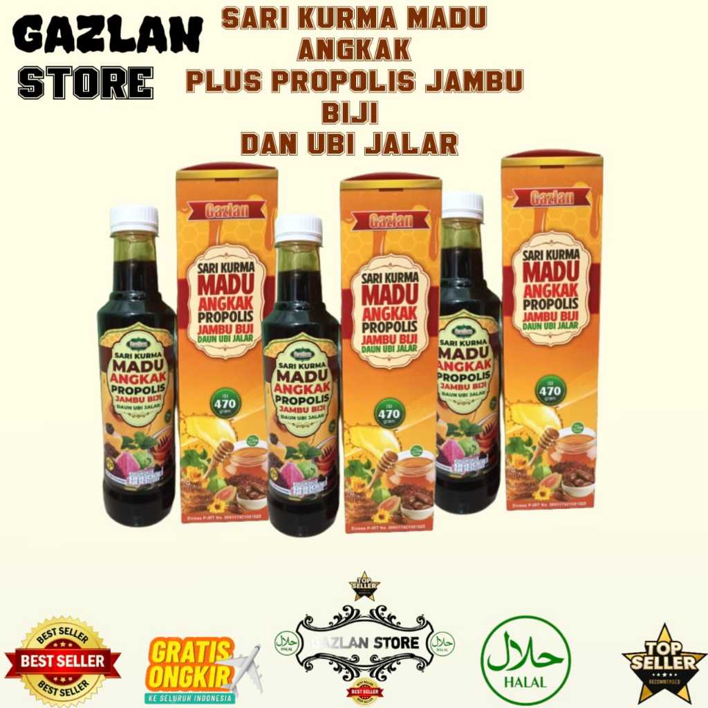 Sari Kurma Madu Angkak Gazlan Plus Herbal 470 gr