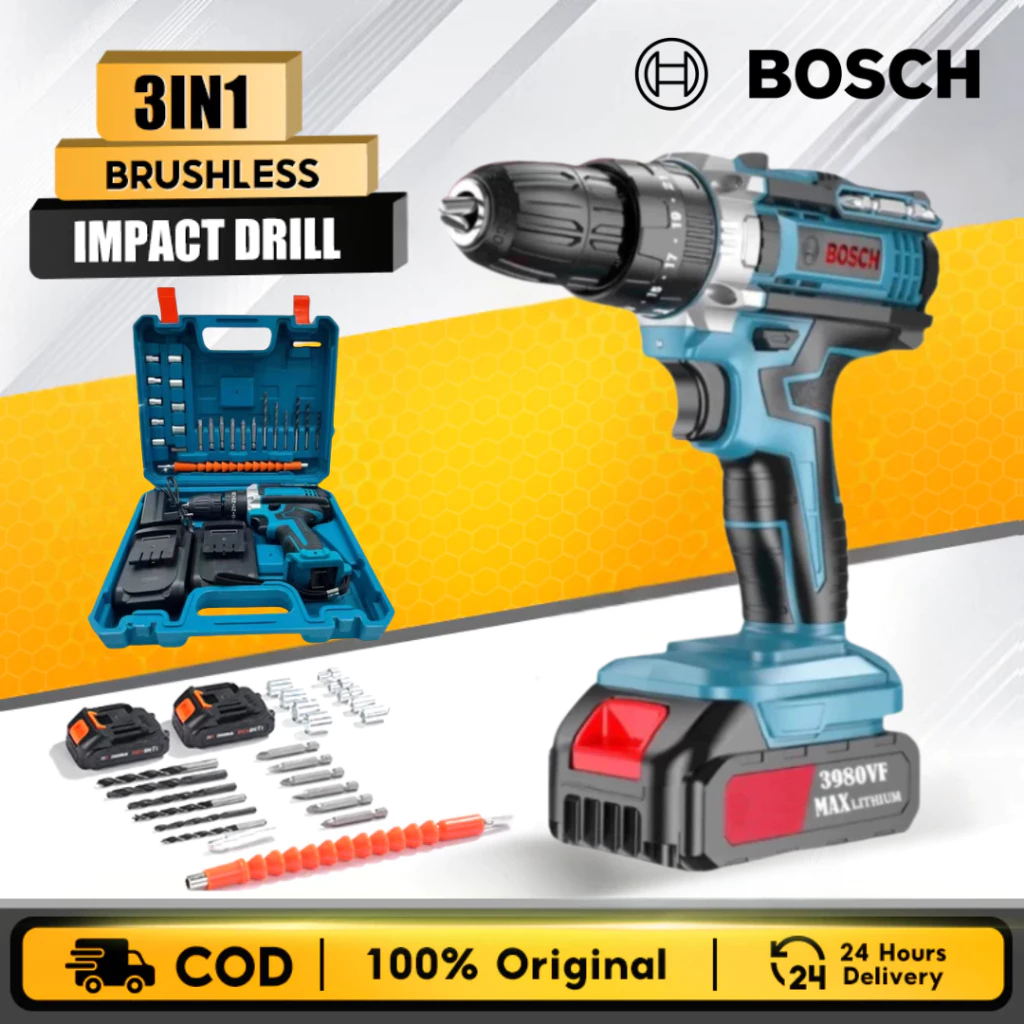 Bosch 1288V Mesin Bor Listrik Bor Baterai Cordless Cas Tangan Murah Berkualitas Bor Tanpa Kabel