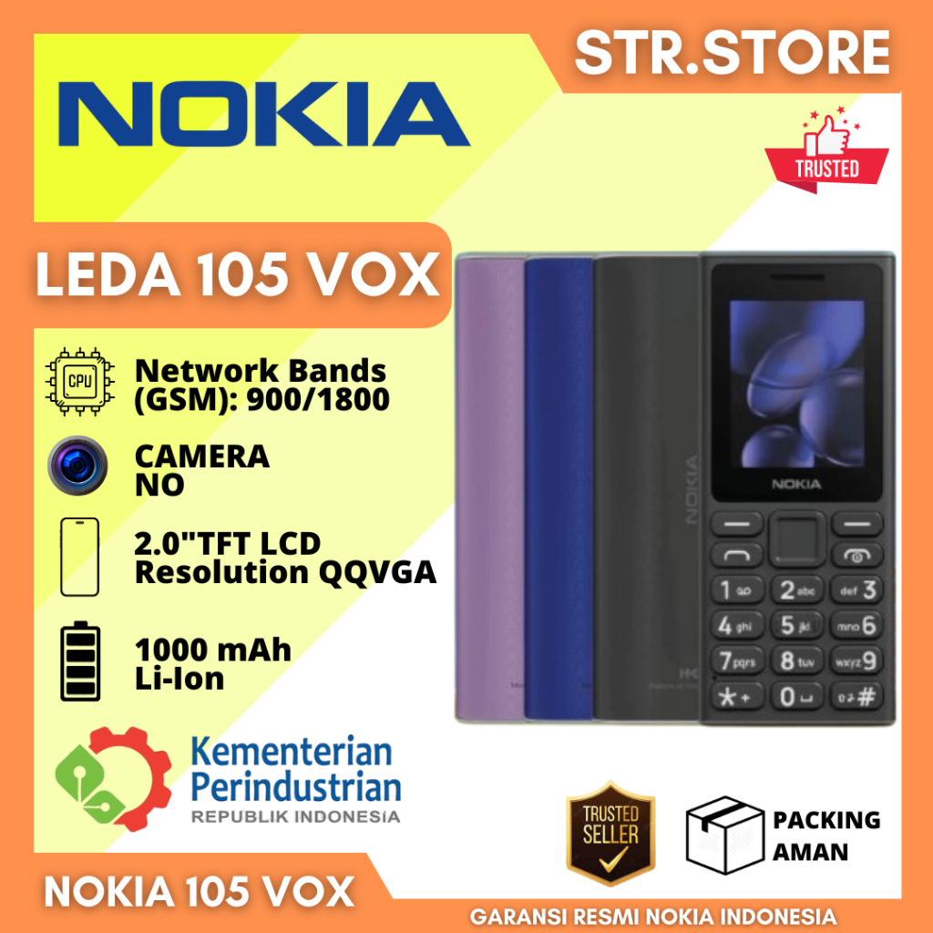 NOKIA 105 VOX GARANSI RESMI NOKIA INDONESIA 105 VOX - NOKIA 105 VOX 2024