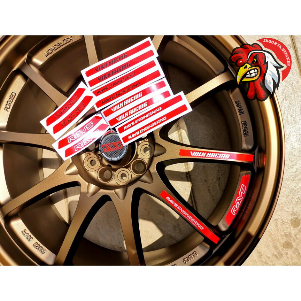 12pcs Sticker stiker velk mobil ce28 sl sticker velk mobil volk racing rays enginiring ce28 sl