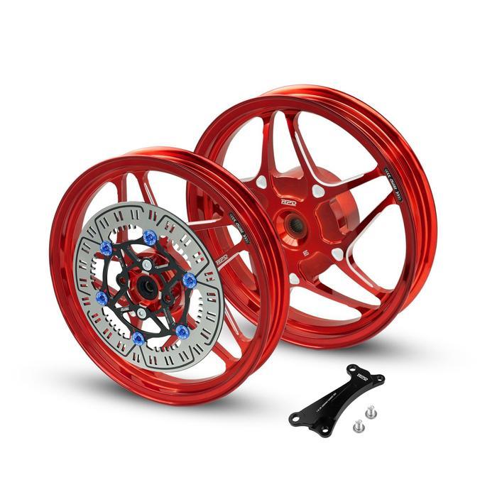 RPD Velg Vario150/125 + Cakram 260mm + Bracket For Vario 150 / Vario 125 - Merah, RED