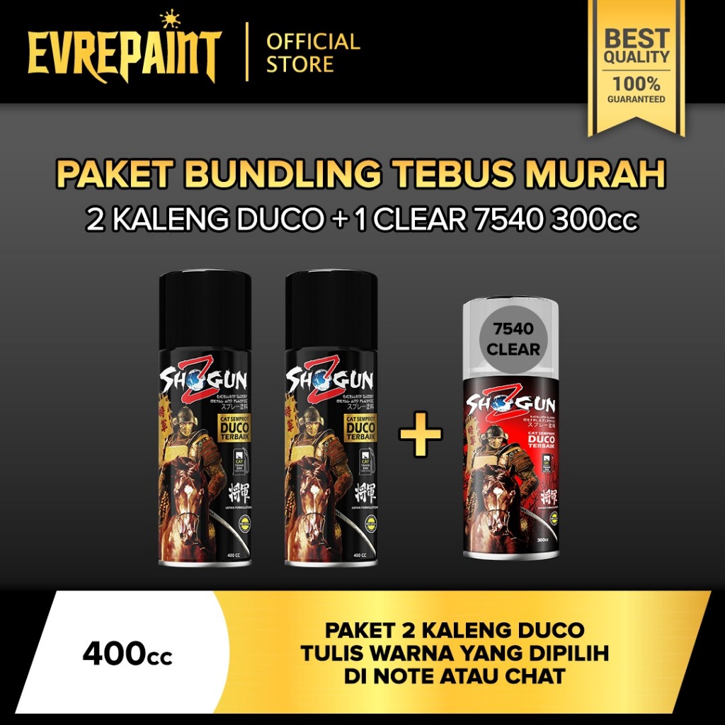 Cat Pilox Pilok Paket Bundling Kaleng Shogun Z Paint Cat Semprot Motor Duco 400cc