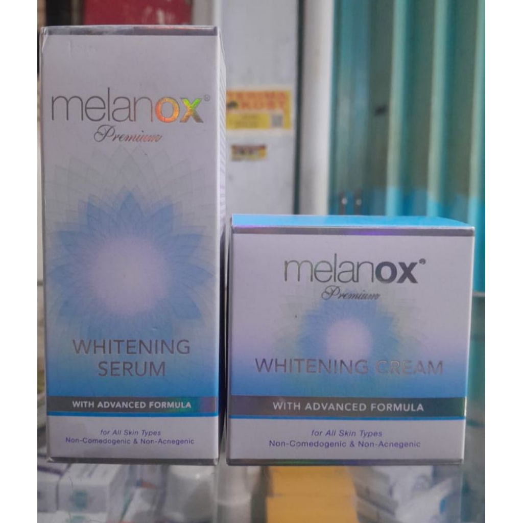 Paket melanox whitening cream & melanox whitening serum