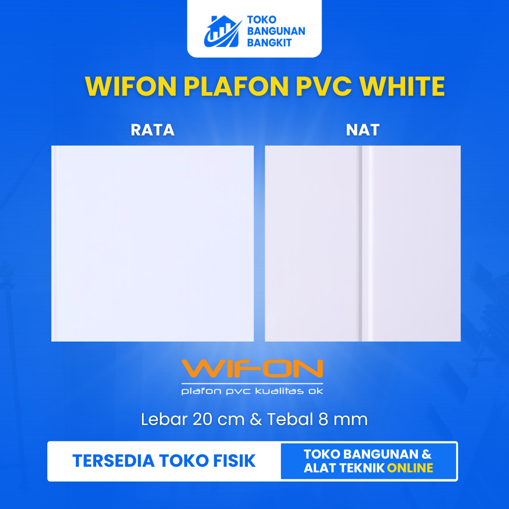 WIFON PLAFON PVC PUTIH POLOS – Plafon Interior Rumah & Kantor