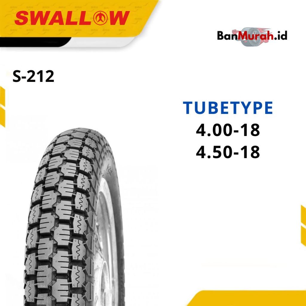 Ban Motor 400 450 Ring 18 Swallow S212 Tube Type Ban Depan Belakang Ban Motor Japstyle Clasic Retro