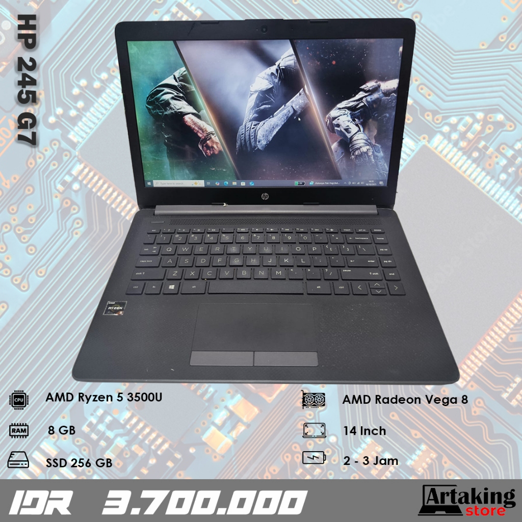 Hp 245 G7 - Ryzen 5 - Ram 8 GB - SSD 256 GB