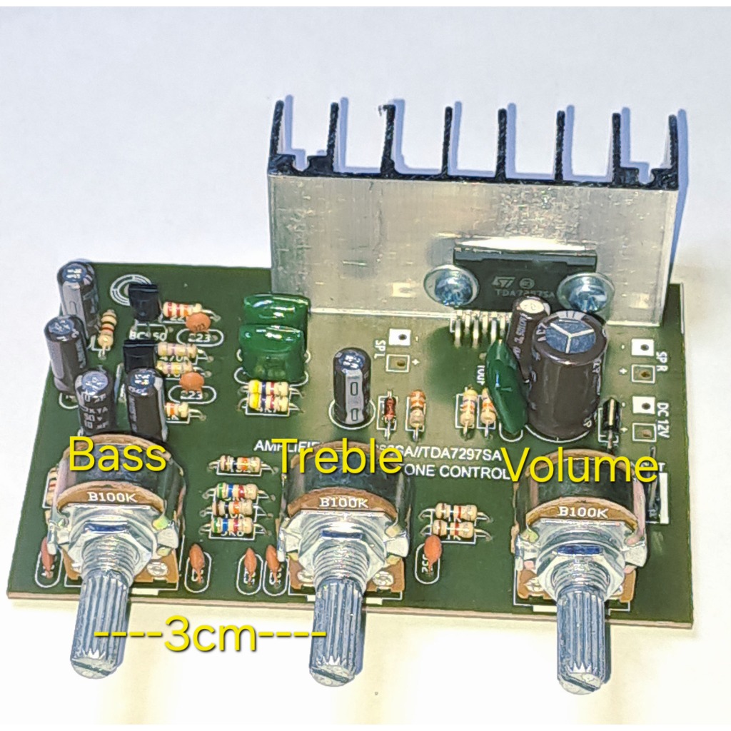 KIT AMPLIFIER BTL TDA7297SA DC12V DENGAN TONE CONTROL