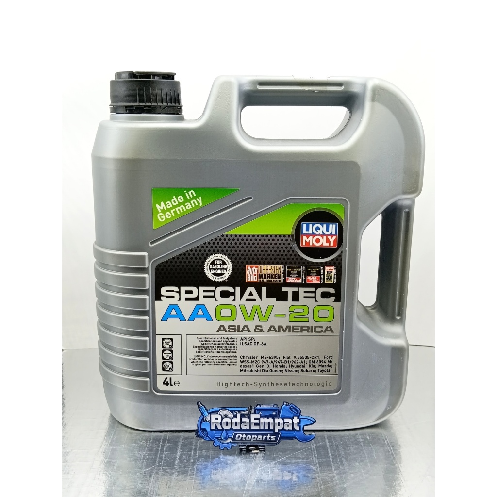 LIQUI MOLY SPECIAL TECH AA 0W-20 SP / ILSAC GF6A OLI MESIN MOBIL BENSIN IMPORT GERMAN 4L