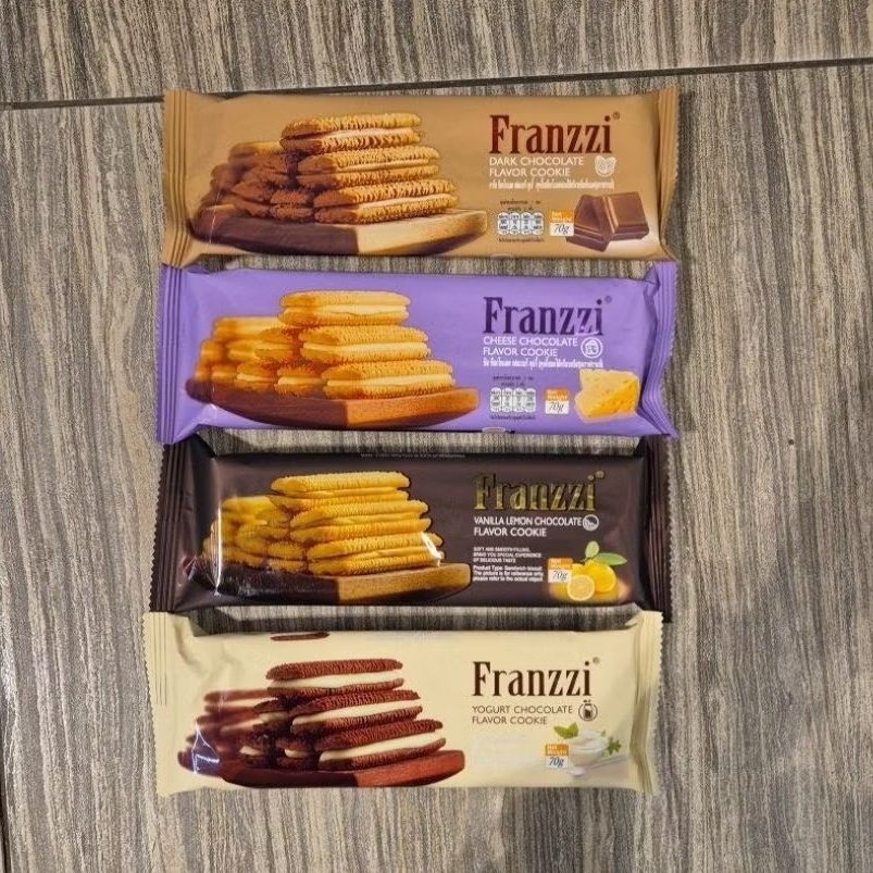 Franzzi biskuit cookie 70gr rasa DARK CHOCOLATE / YOGURT / CHEESE / VANILA LEMON