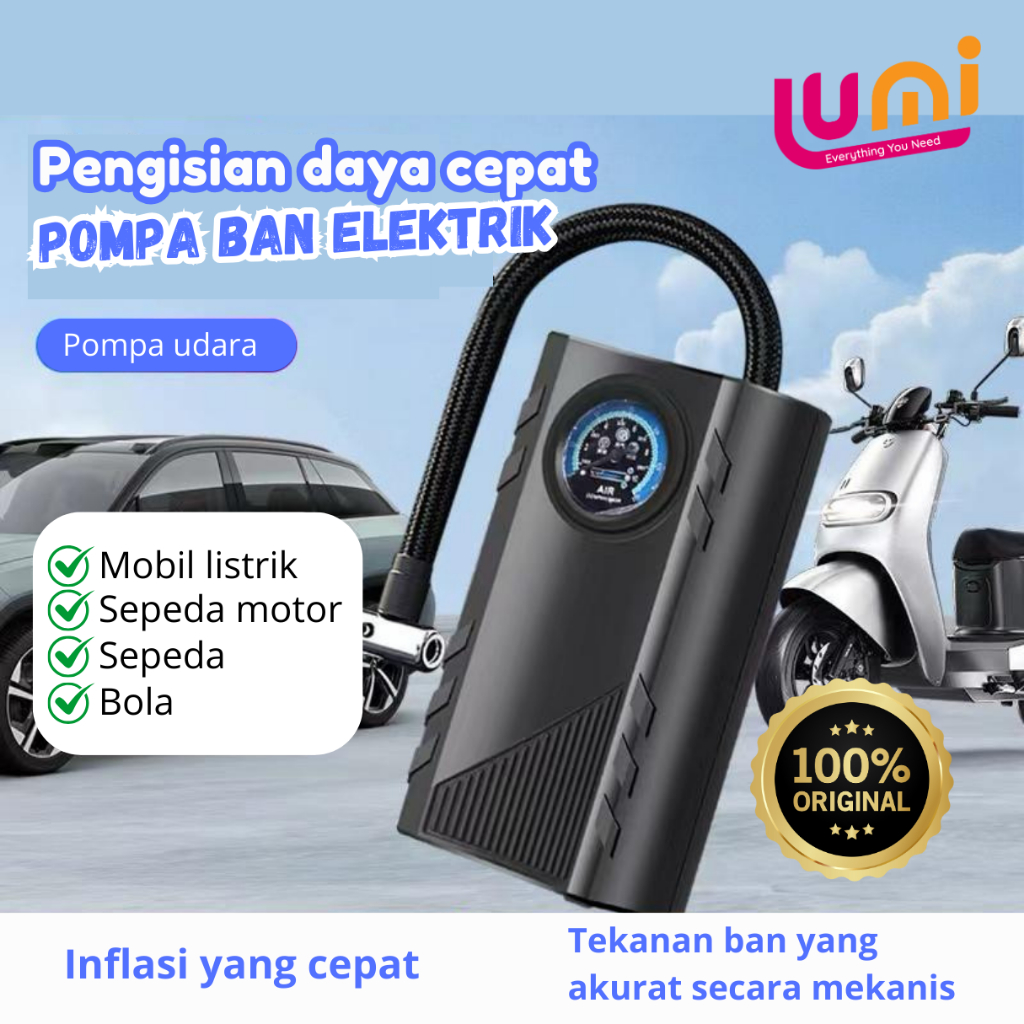 Pompa Ban Elektrik (Pompa Ban Motor Dan Mobil Electric Portable)
