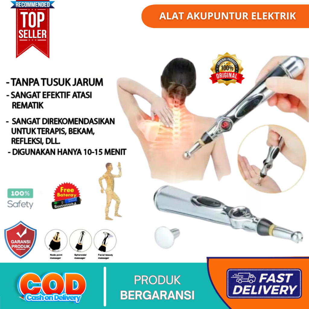 NEW PORODUK [ ORIGINAL ] PEN AKUPUNTUR ELEKTRIK ACUPUNTURE MASSAGER LASER THERAPY ENERGY ALAT