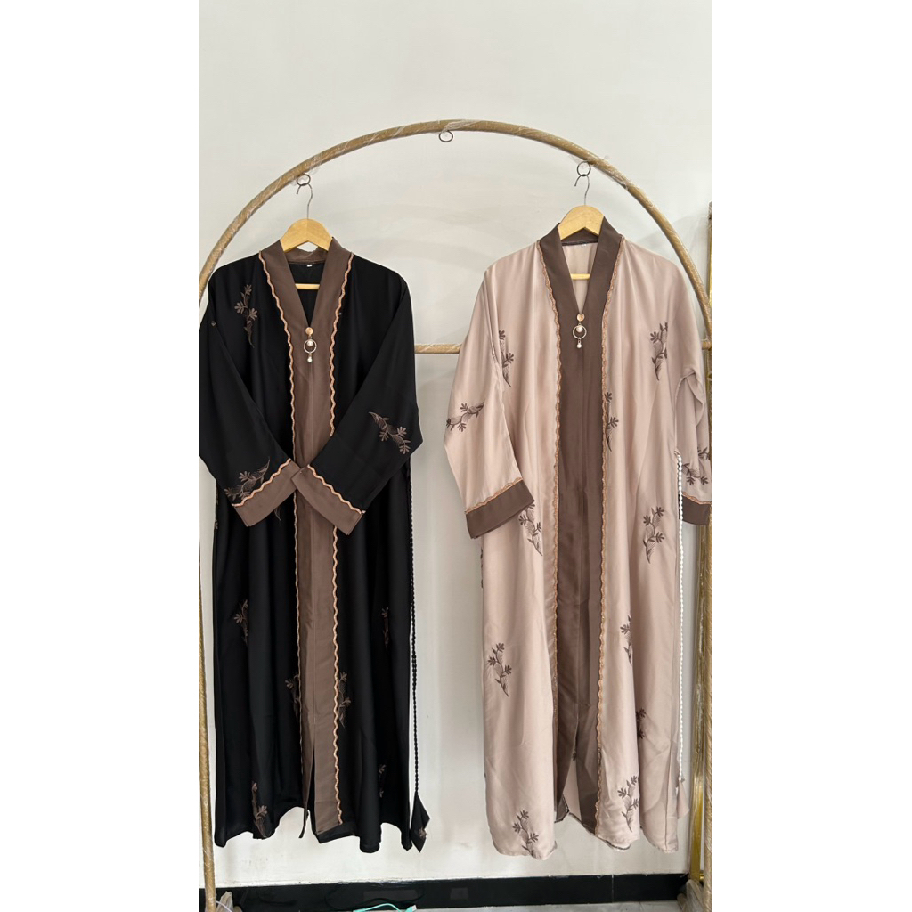 Abaya ori saudi motif bunga/abaya import/abaya/abaya ori