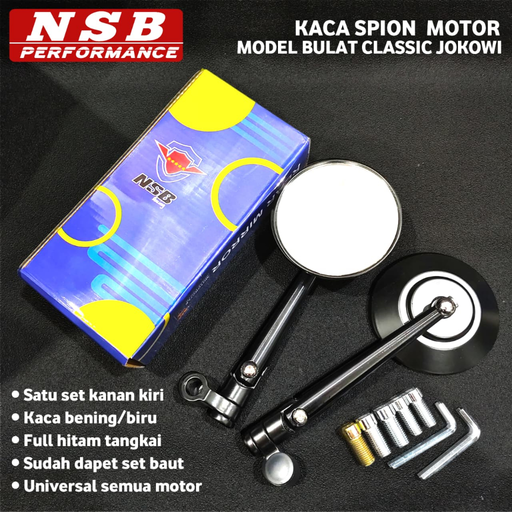 Spion bulat Jokowi Sepion Classic Klasik Universal Semua Motor Ninja Vixion Beat Vario Scoopy Nmax P