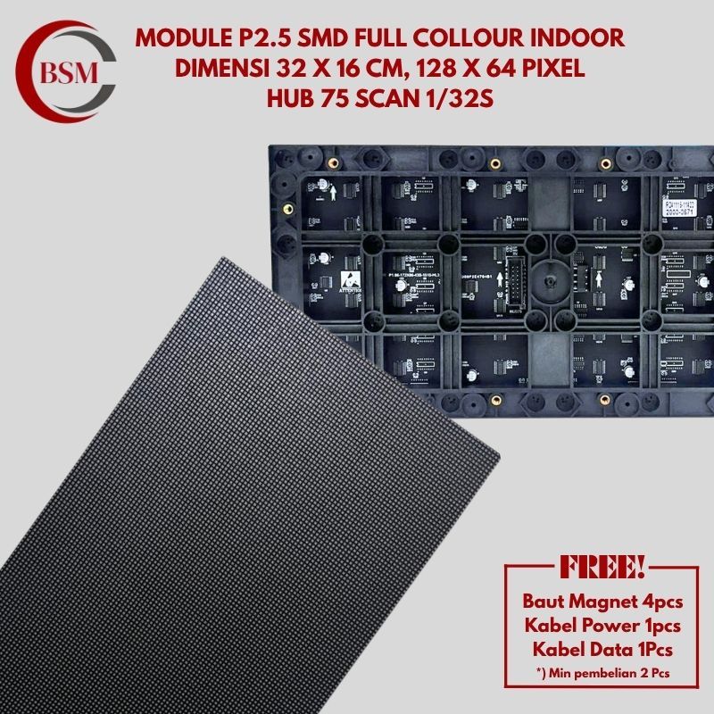 Panel Module P2.5 3840hz Led Videotron Running Text SMD RGB Full Collour Indoor