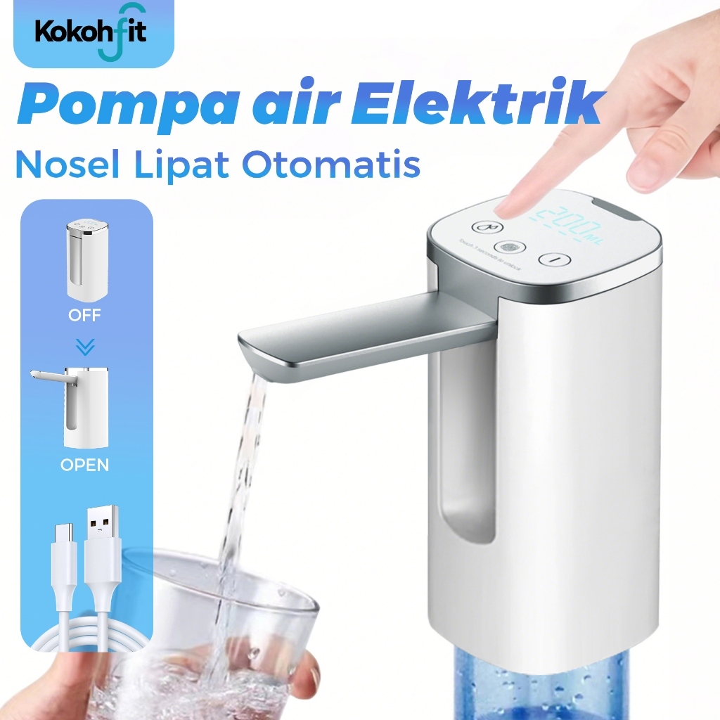 [COD] Dispenser Pompa Galon Electric Dapat Dilipat USB Rechargeable Pompa Air Minum/  bawah/ elektri