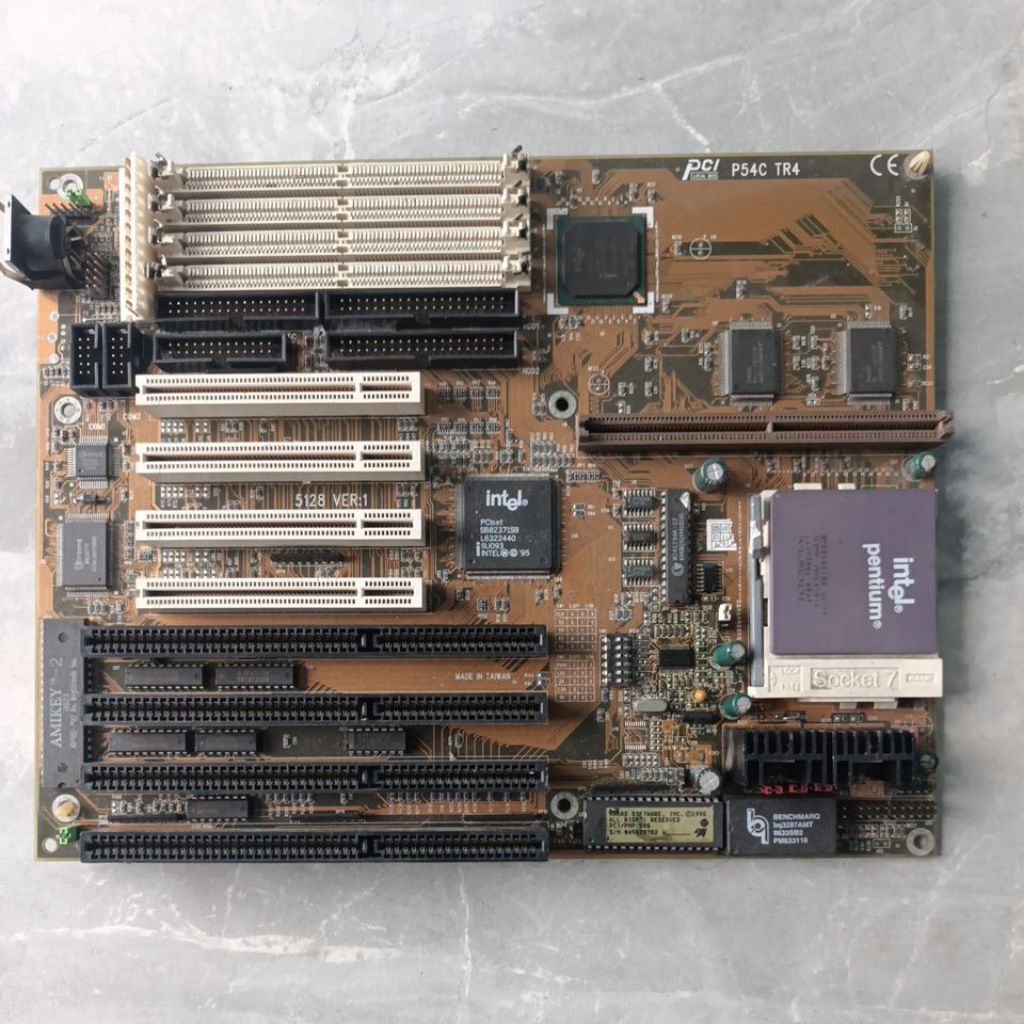 motherboard+ prosesor pentium 1 jadul vintage