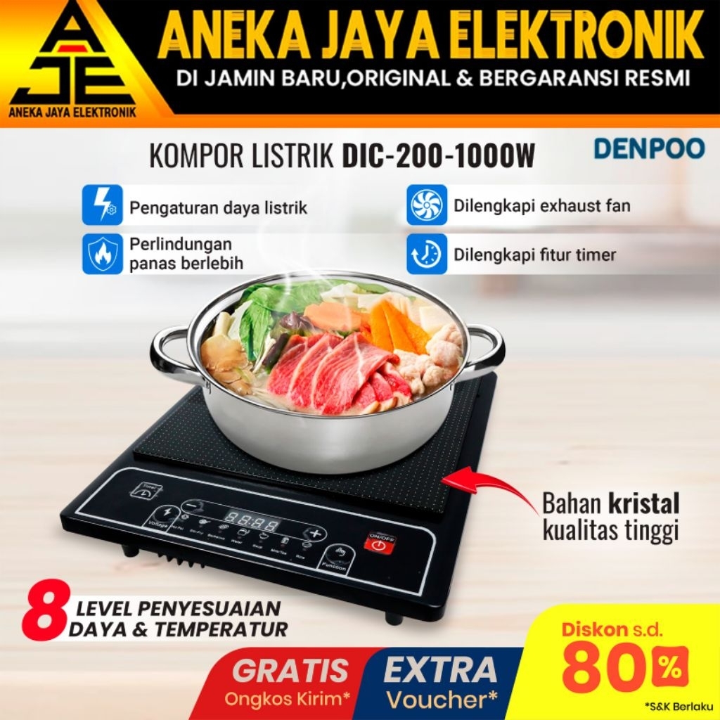 DENPOO KOMPOR INDUKSI KOMPOR LISTRIK DIC 200 - 1000