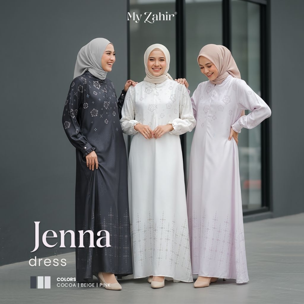 Gamis Simple Elegan - Gamis Batik - My Zahir Official Shop - Jenna Dress