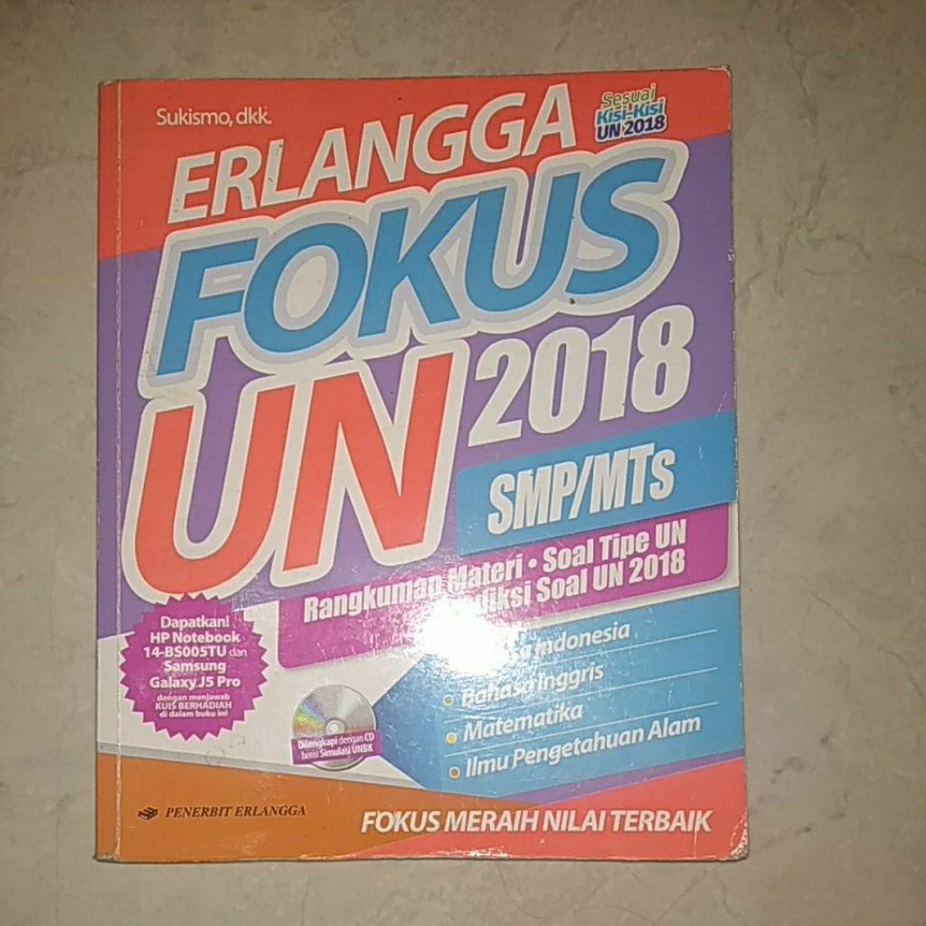 Preloved Erlangga Fokus UN SMP/MTS 2018