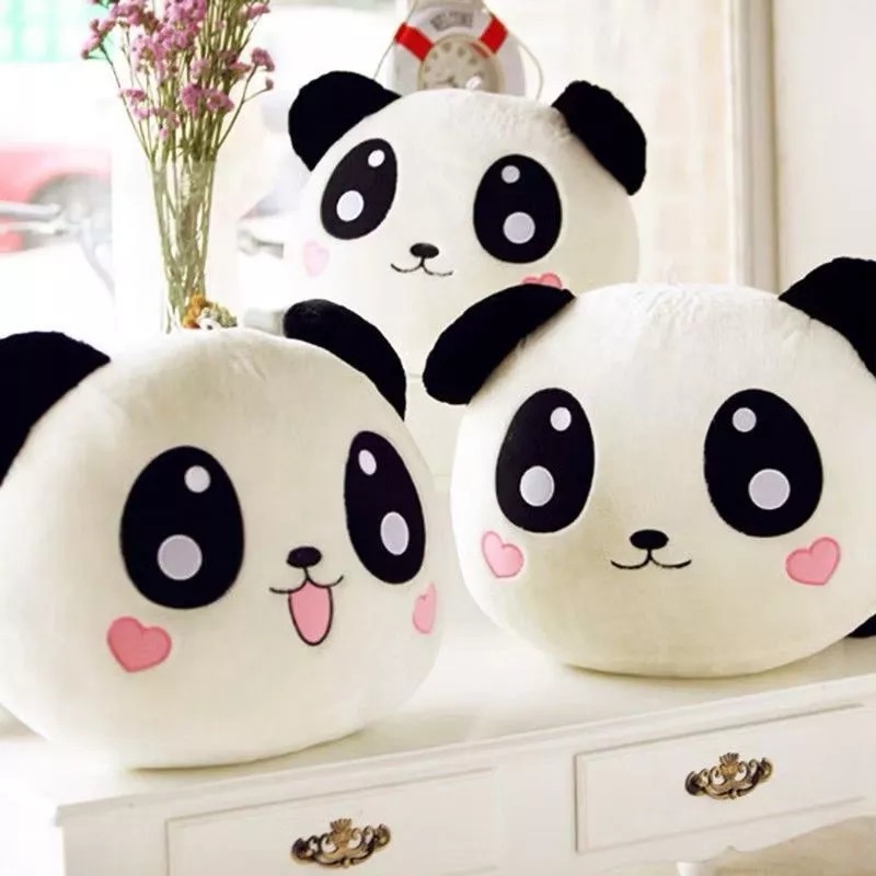 Boneka Bantal Panda / Boneka Bantal Kepala / Boneka Lucu / Boneka Imut / Boneka Murah