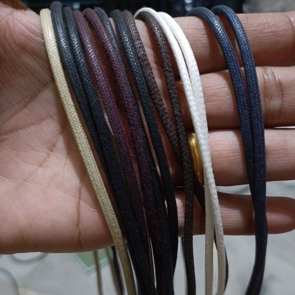 tali sepatu kulit bulat 2mm