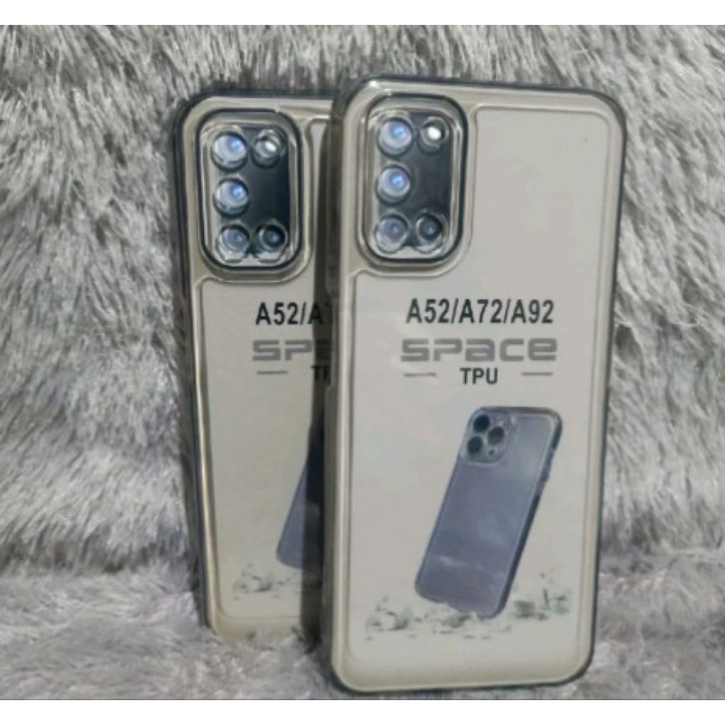 softcase casing OPPO A52/A72/A92 Silikon hitam bening transparan protect Camera