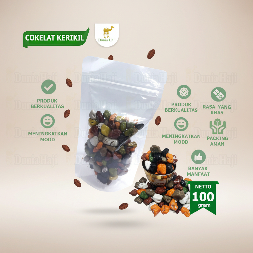 Coklat Arab KERIKIL 100GRAM Cokelat Batu Made in Turki/Turkiye Untuk Oleh Oleh Haji Dan Umroh