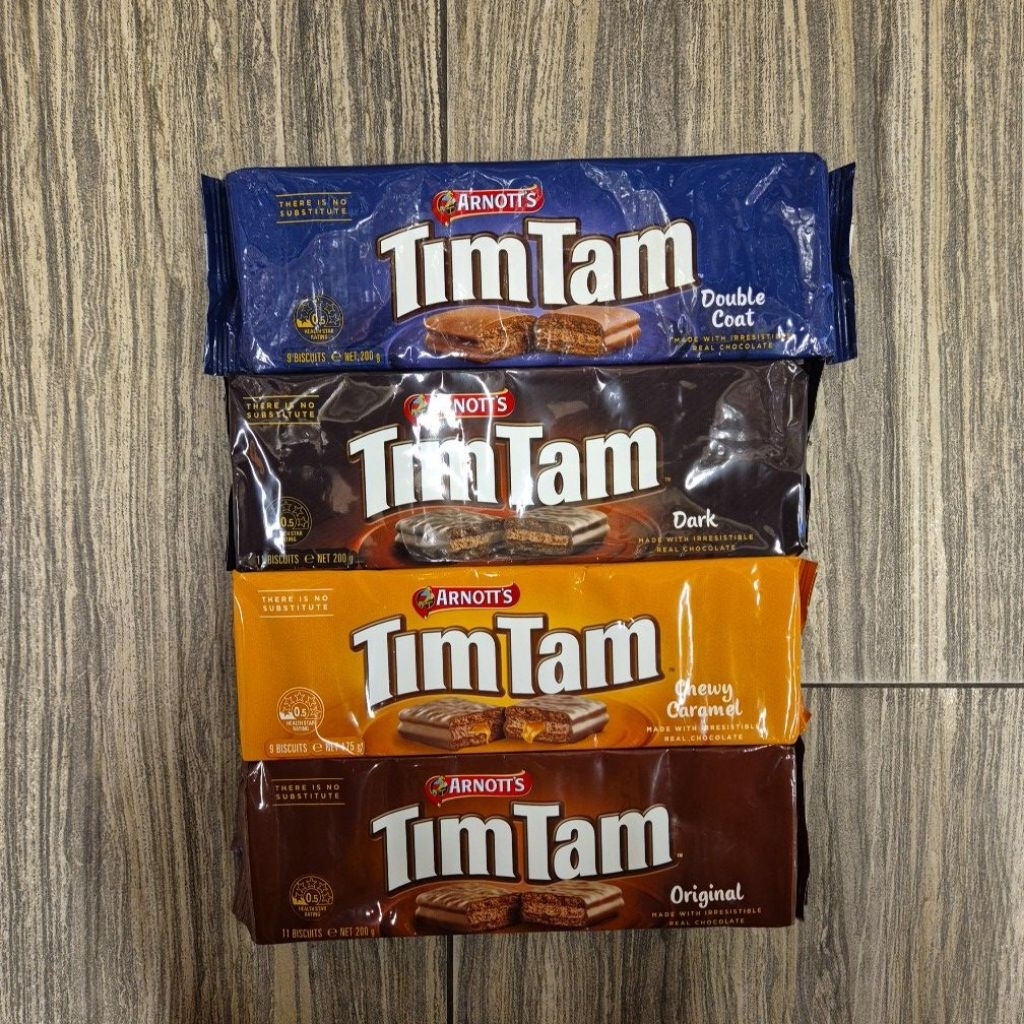 Tim Tam biskuit coklat timtam rasa DARK / ORIGINAL / CHEWY CARAMEL / DOUBLE COAT