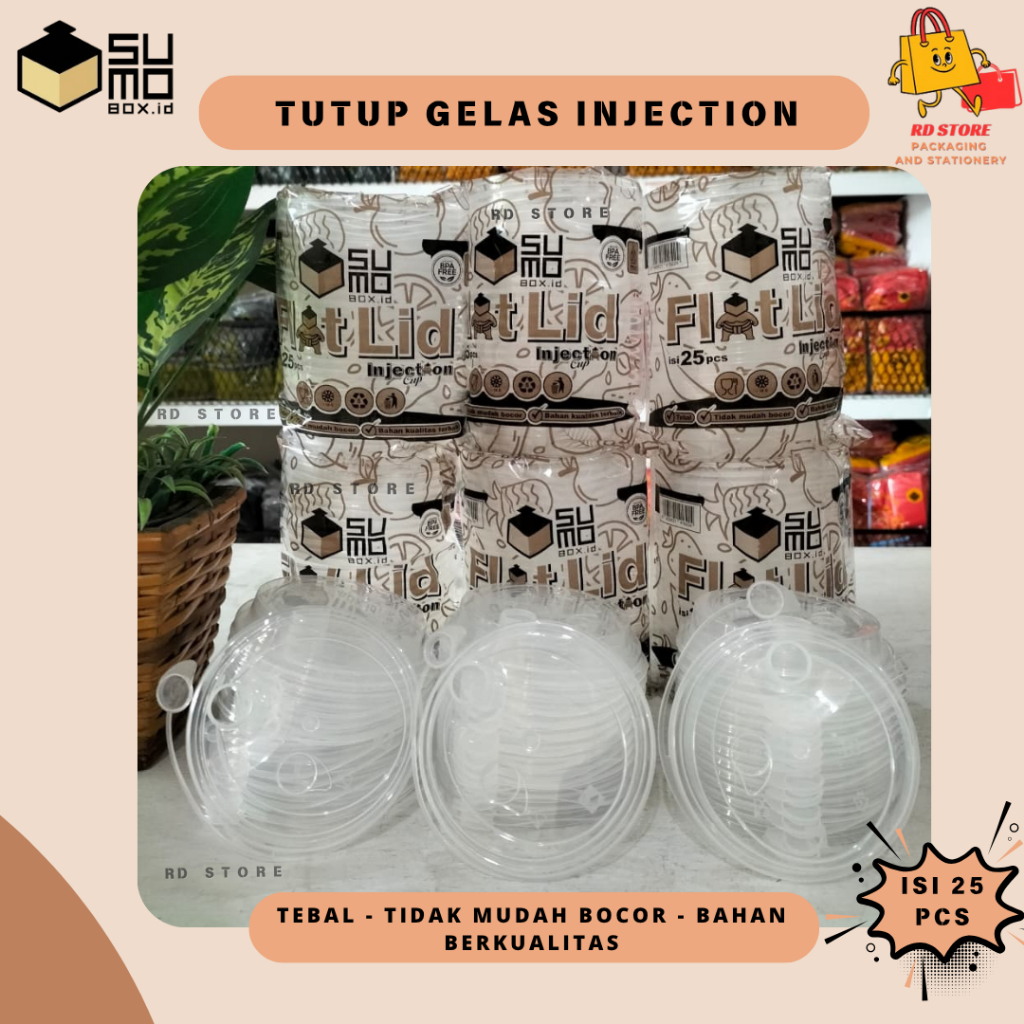 TUTUP GELAS INJECTION ISI 25 PCS TUTUP GELAS CUP INJECTION SUMO TUTUP CUP INJECTION TUTUP INJECTION
