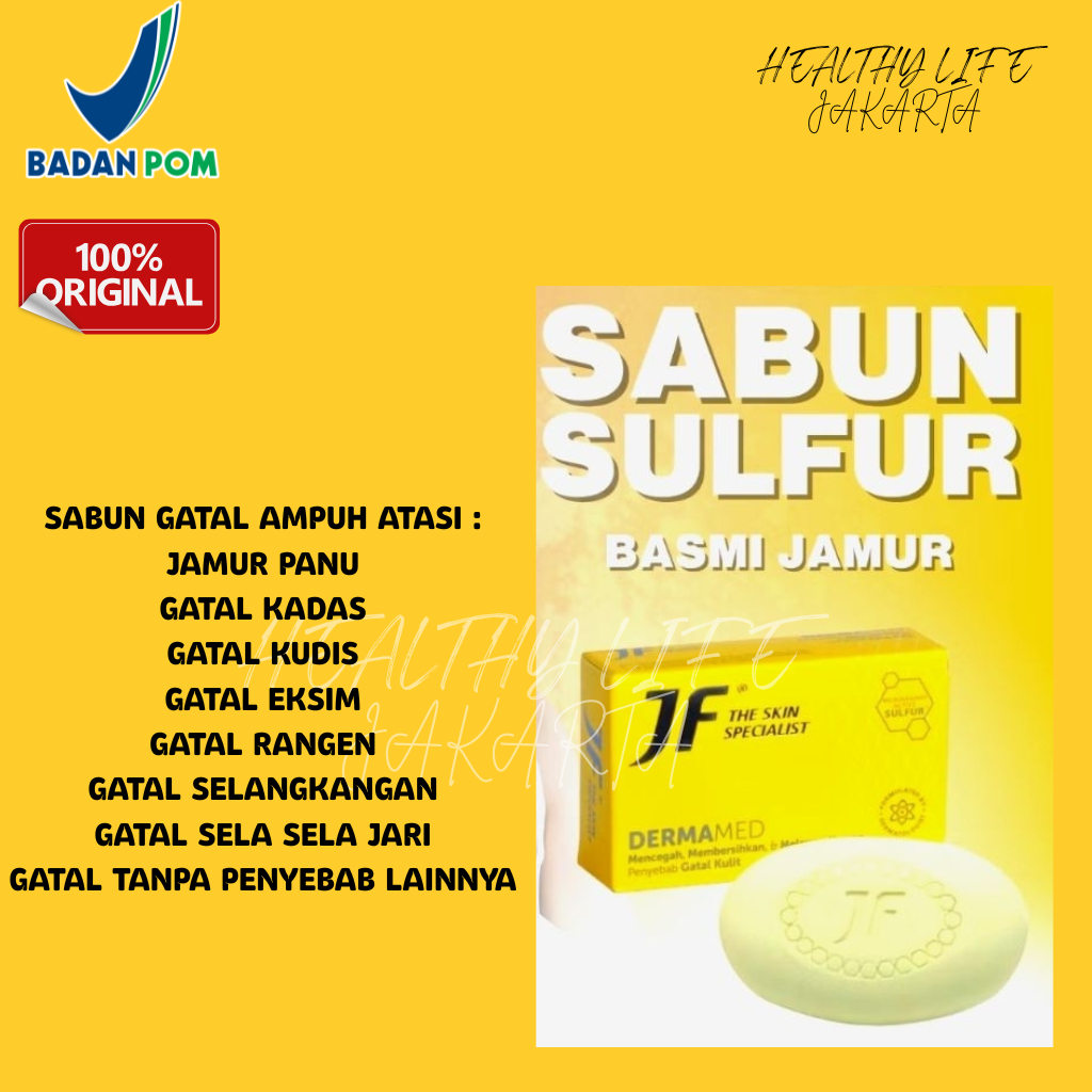 Sabun JF Sulfur dermamed 90gr untuk kulit gatal