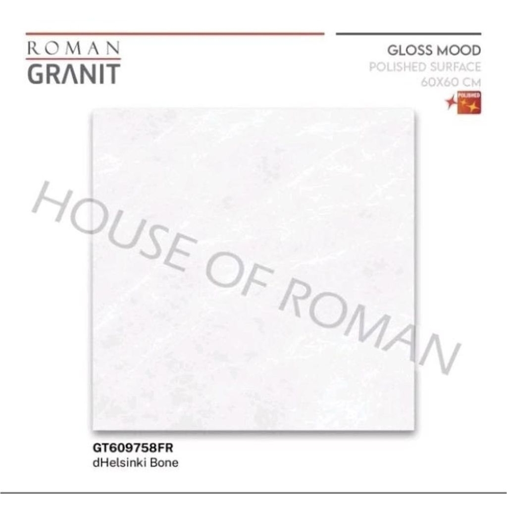 Roman Granit 60x60 Lantai cream motif marble