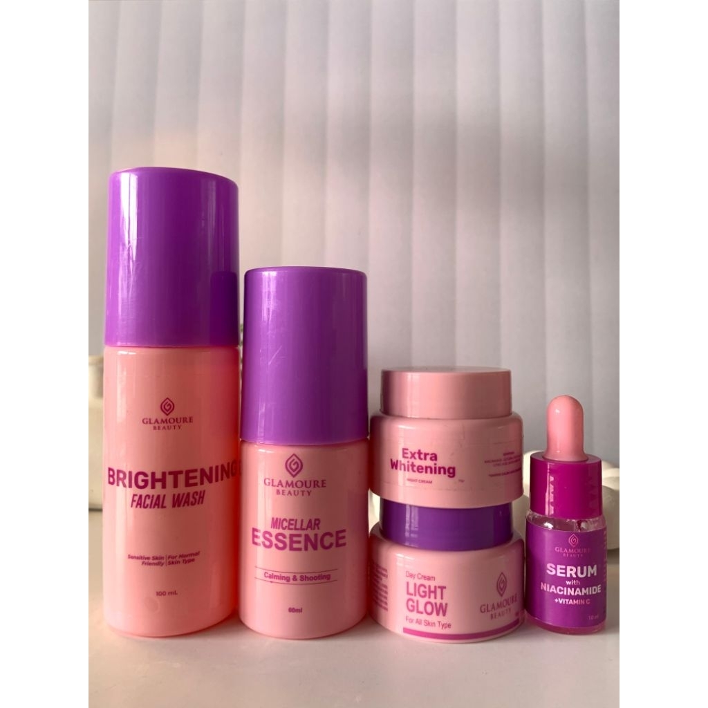 ORIGINAL GLAMOURE BRIGHTENING PAKET NORMAL WHITENING PAKET ACNE JERAWAT GLAMOUR ECER KRIM SIANG KRIM