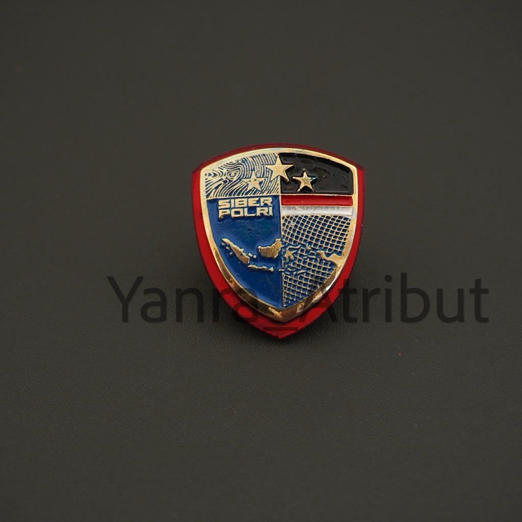 Pin Siber Polri / Brevet Brivet Siber Polisi Polri Paku Magnet Premium